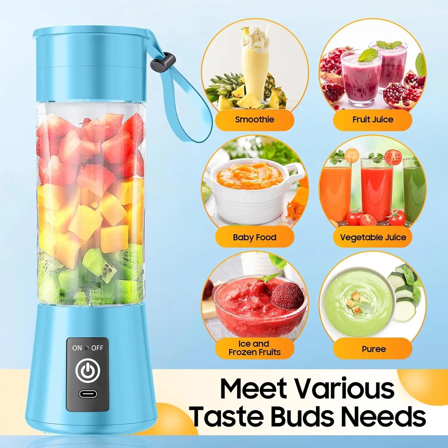 Mini Portable USB Juicer 380ML
