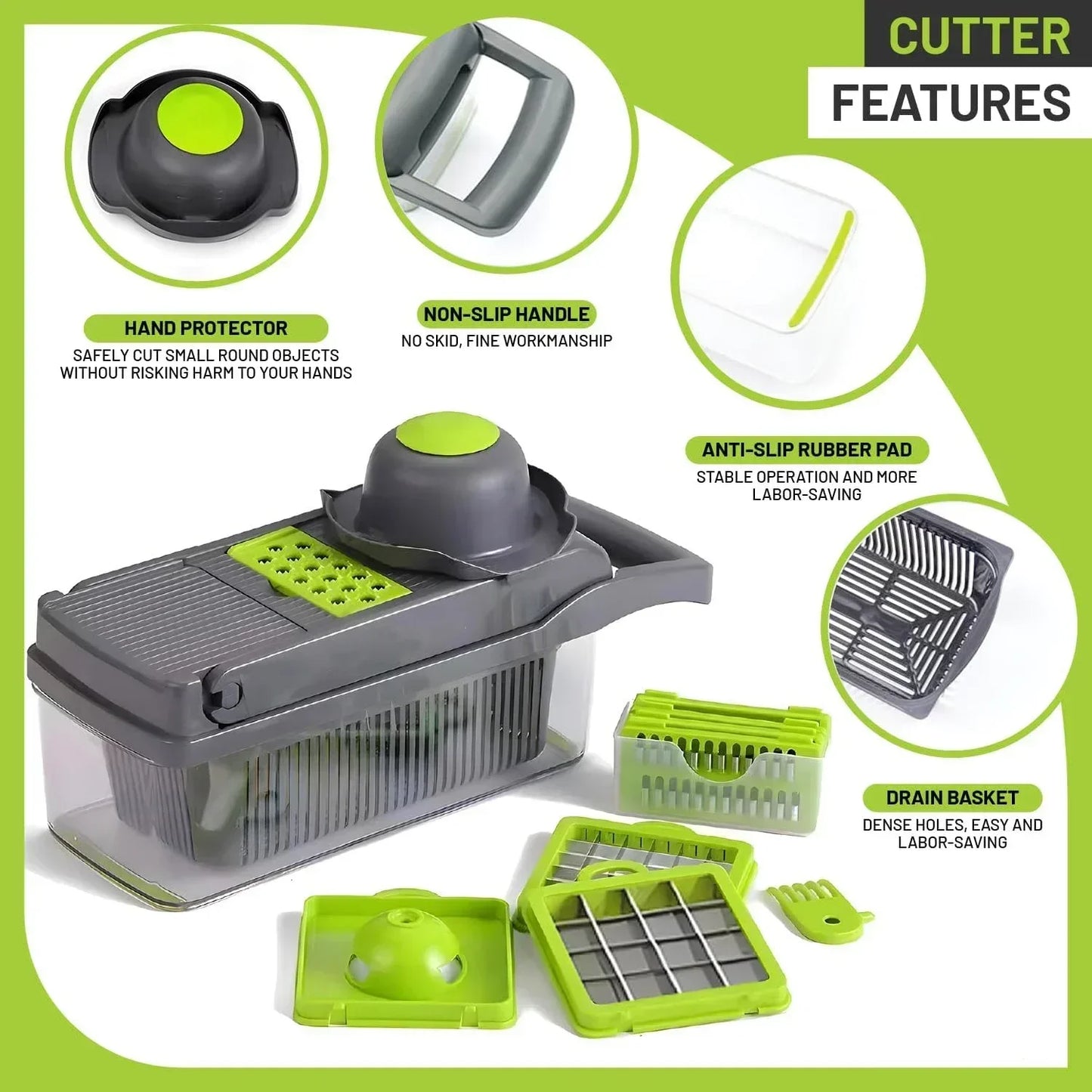 Multifunctional Vegetable Cutter Slicer 12 in 1