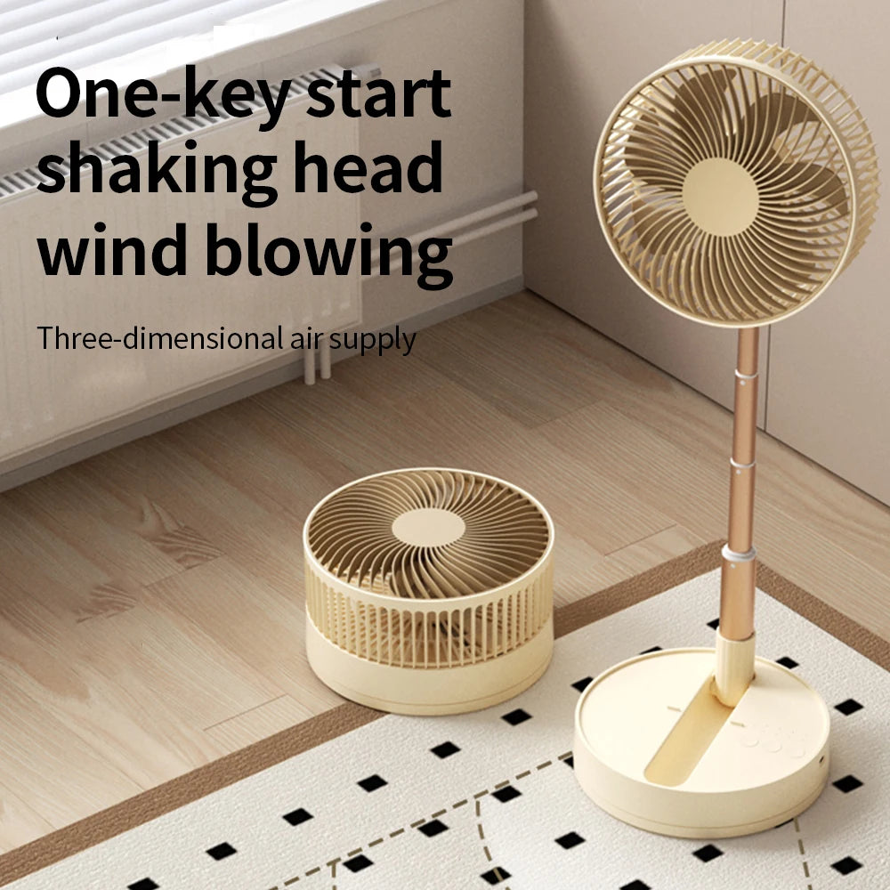 KASYDoFF Portable Oscillating Desk Fan, 8-Inch& 5400mAh USB Battery Operated Fan with 4 Speed Strong Airflow Foldable Personal