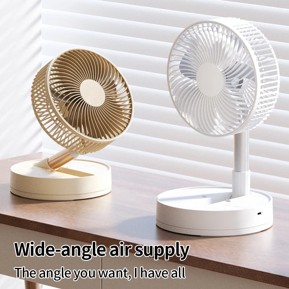 KASYDoFF Portable Oscillating Desk Fan, 8-Inch& 5400mAh USB Battery Operated Fan with 4 Speed Strong Airflow Foldable Personal
